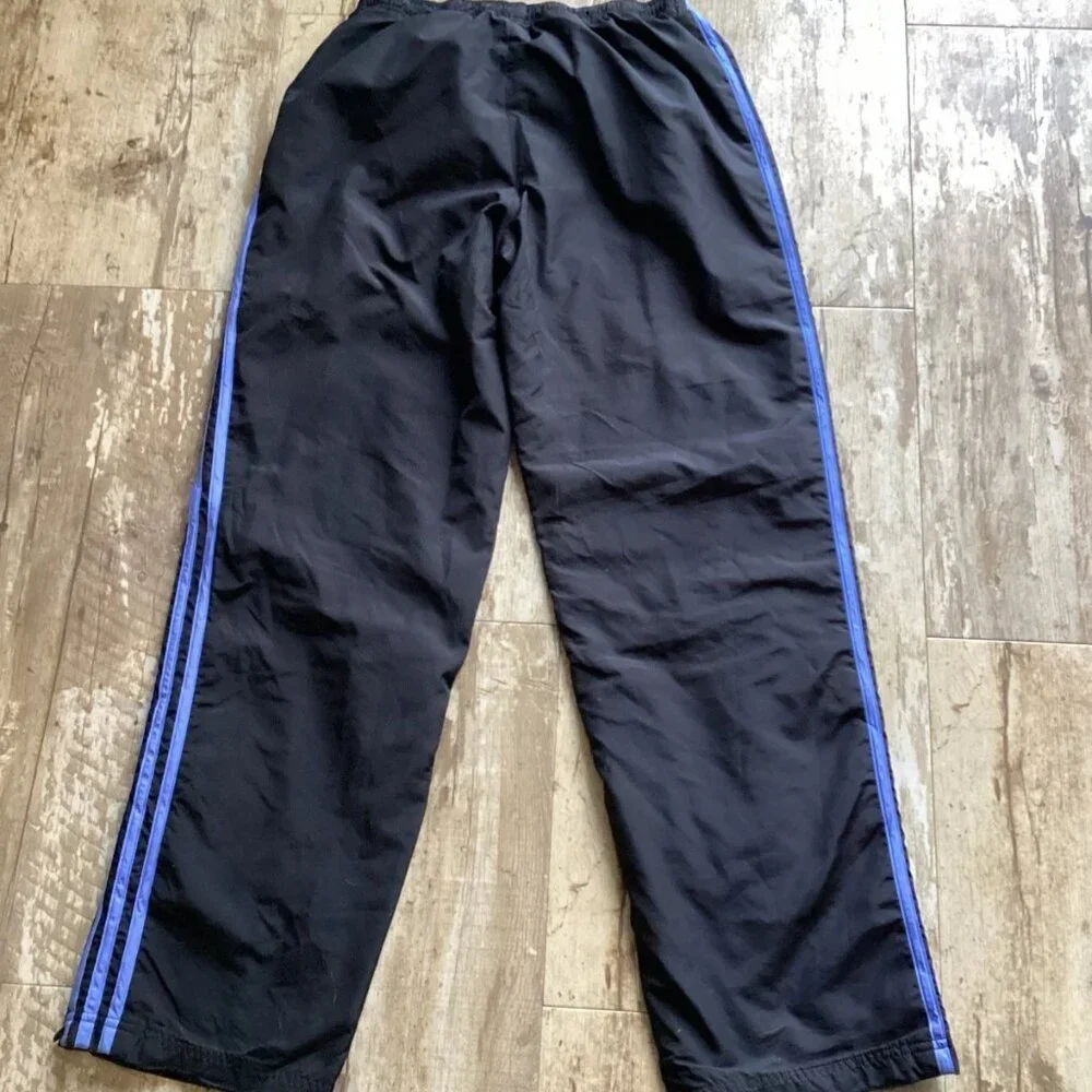 ADIDAS Windbreaker Track Running Pants Black Mesh Lined Men’s Medium - Picture 5 of 6